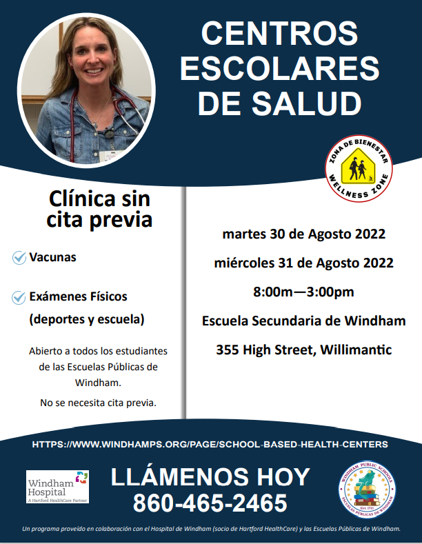 Centros Escolares De Salud 8/30-8/31-2022