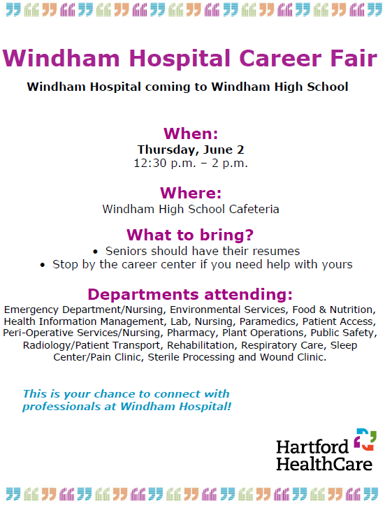 Windham Hospital Career Fair 