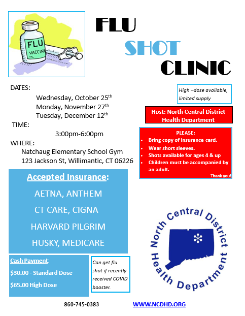 FLU SHOT CLINIC | Natchaug Elementary School