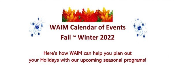 WAIM Calendar of events