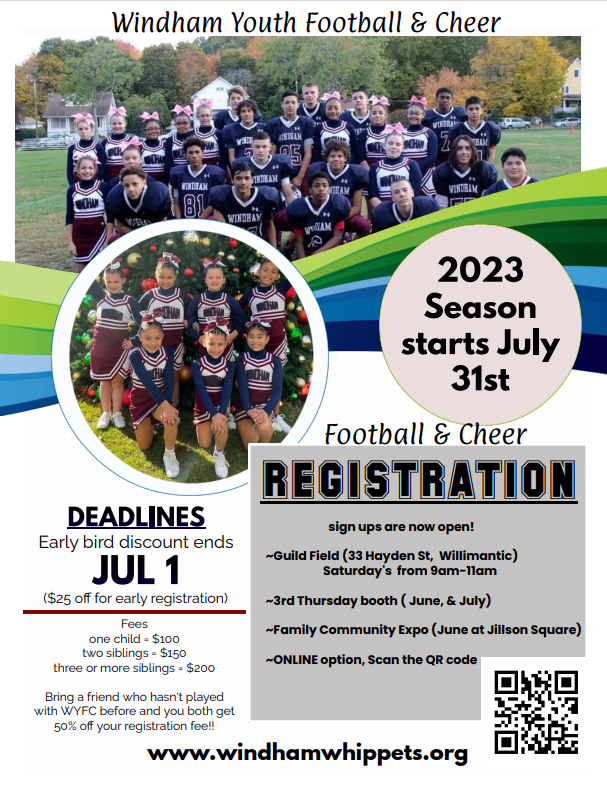 WINDHAM YOUTH FOOTBALL AND CHEERLEADING Natchaug Elementary School