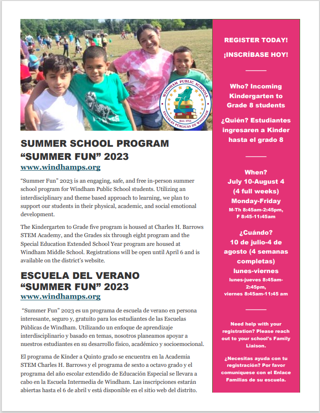 Summer School 2023 Flyer