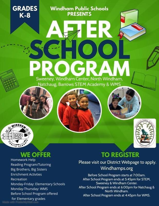 Register for our After School Program! | Natchaug Elementary School